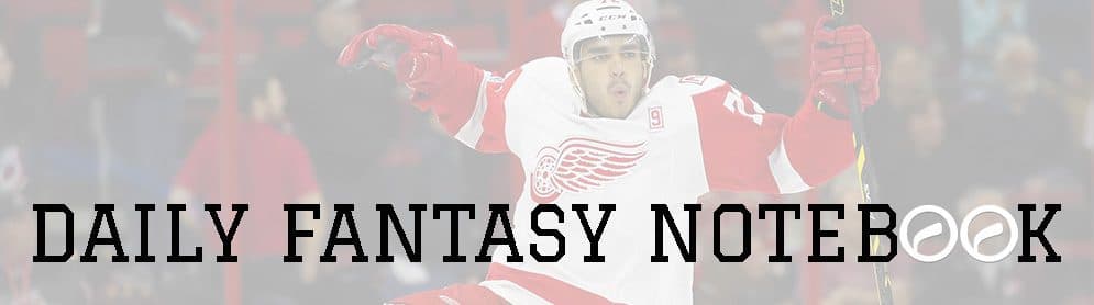 Daily Fantasy Notebook (10/31)