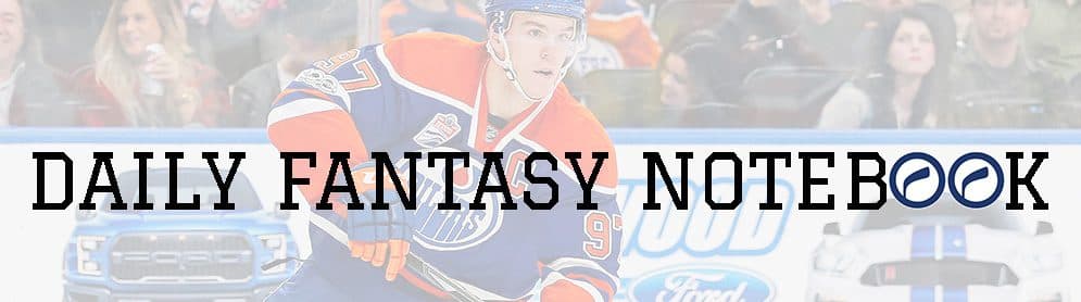 Daily Fantasy Notebook (11/09)