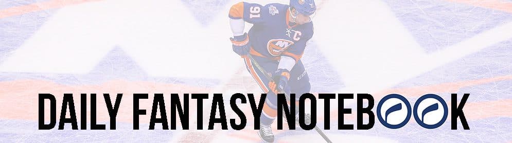 Daily Fantasy Hockey Notebook | 12-13-17