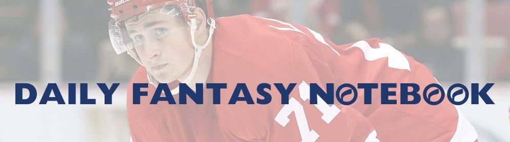 Daily Fantasy Hockey Notebook | 01-03-18
