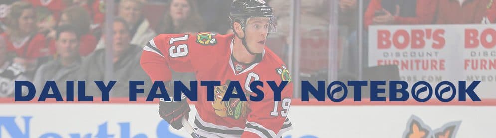 Daily Fantasy Hockey Notebook | 01-09-18