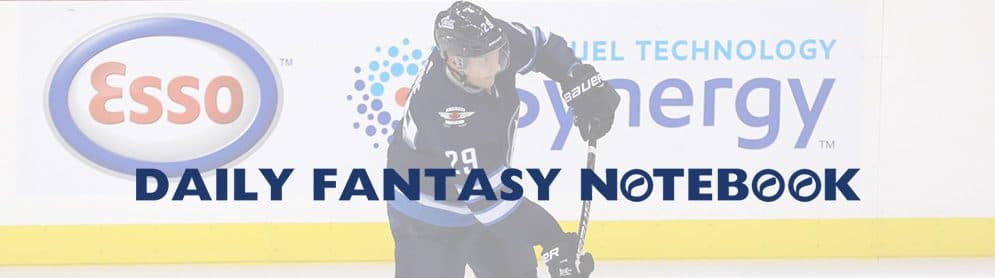 Daily Fantasy Hockey Notebook 📒 — 10/24/18