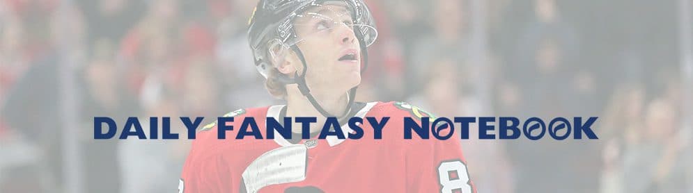 Daily Fantasy Hockey Notebook 📒 — 10/23/18