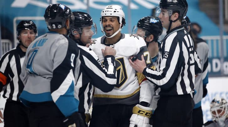 Vegas Golden Knights forward Ryan Reaves suspended two games