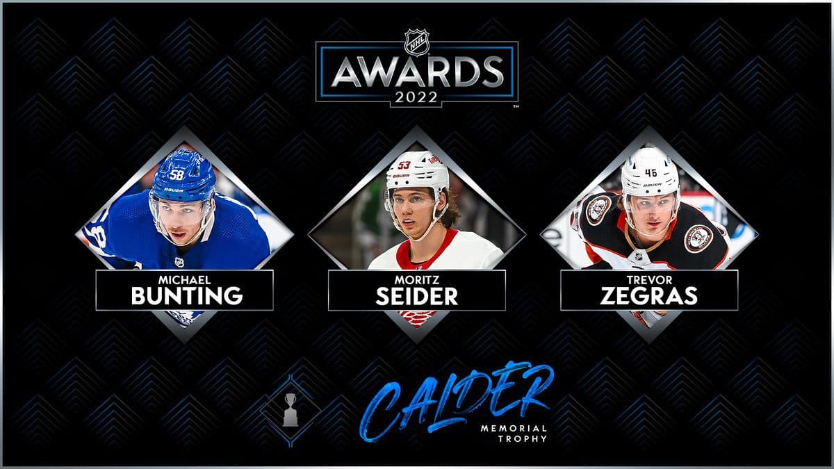 Bunting, Seider and Zegras voted 2022 Calder Trophy finalists