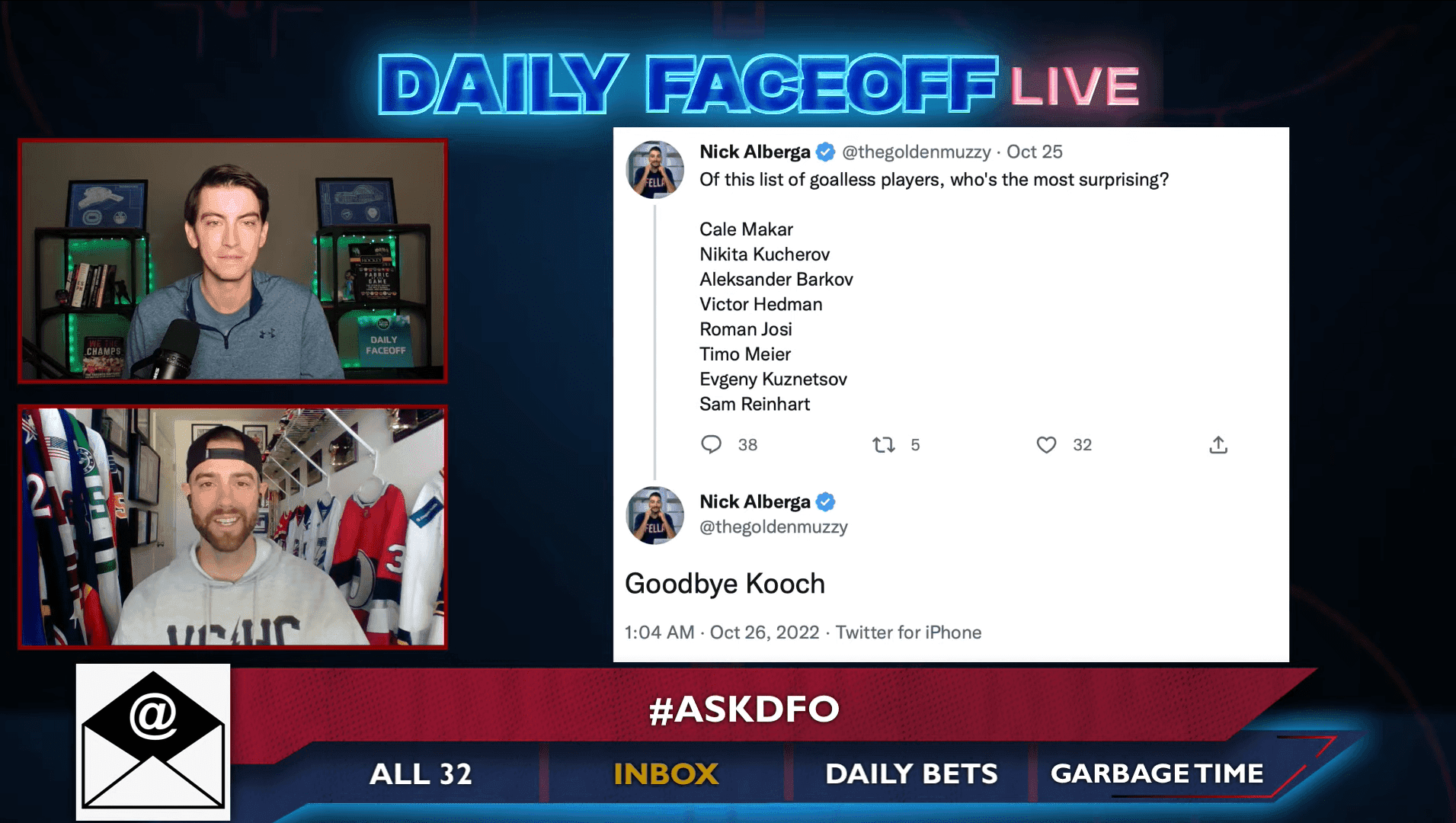 Daily Faceoff Live: Which slumping star will score next?