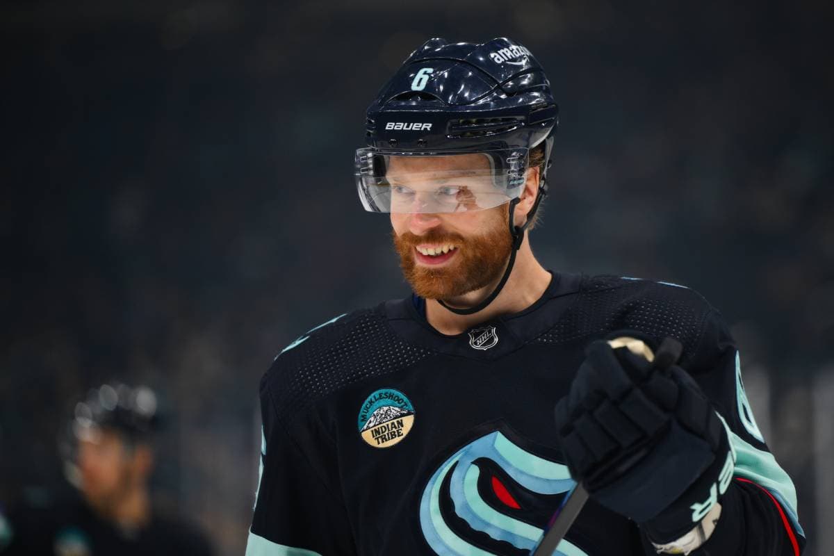 Kraken’s Adam Larsson plays in 1,000th NHL game