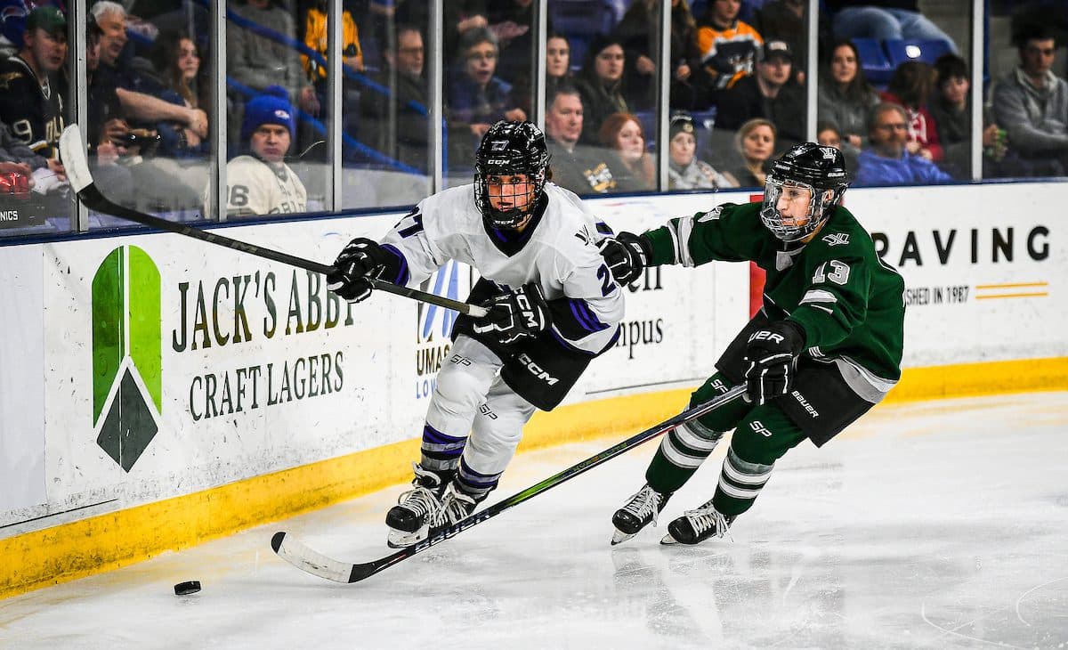 PWHL Minnesota forward Taylor Heise, PWHL Boston defender Kaleigh Fratkin