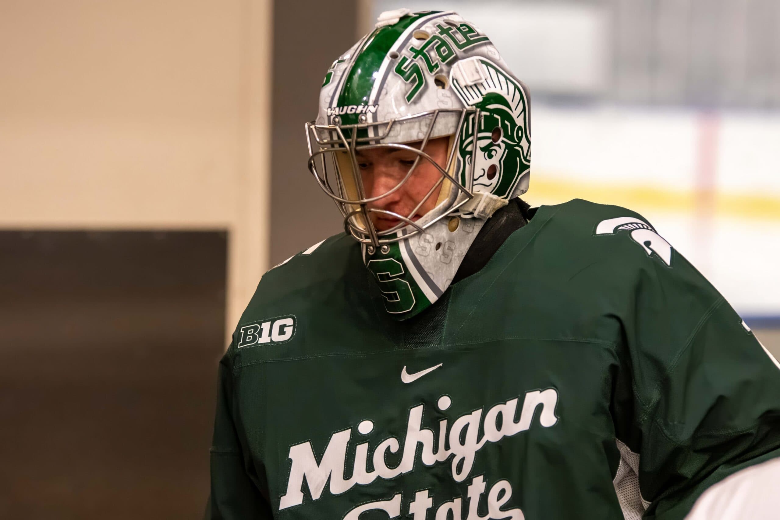 Red Wings’ Trey Augustine is one of the NHL’s top goaltending prospects