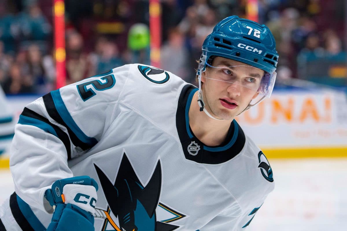 ‘I got scared’: Sharks’ William Eklund reacts to wrist injury with Swedish national team