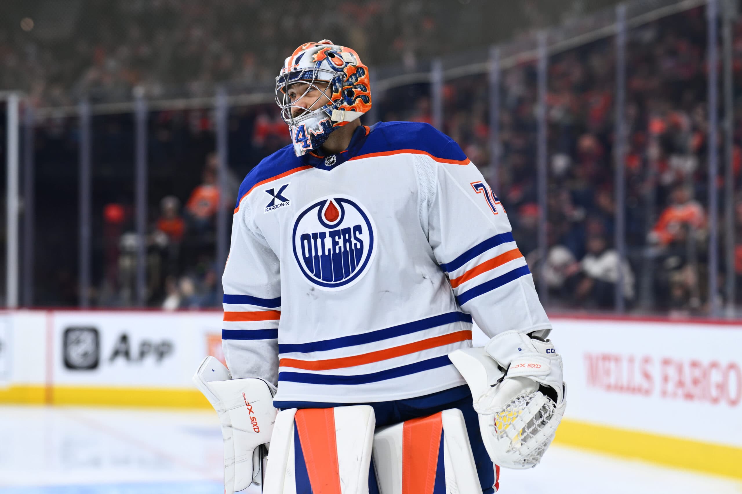 Edmonton Oilers goaltender Stuart Skinner