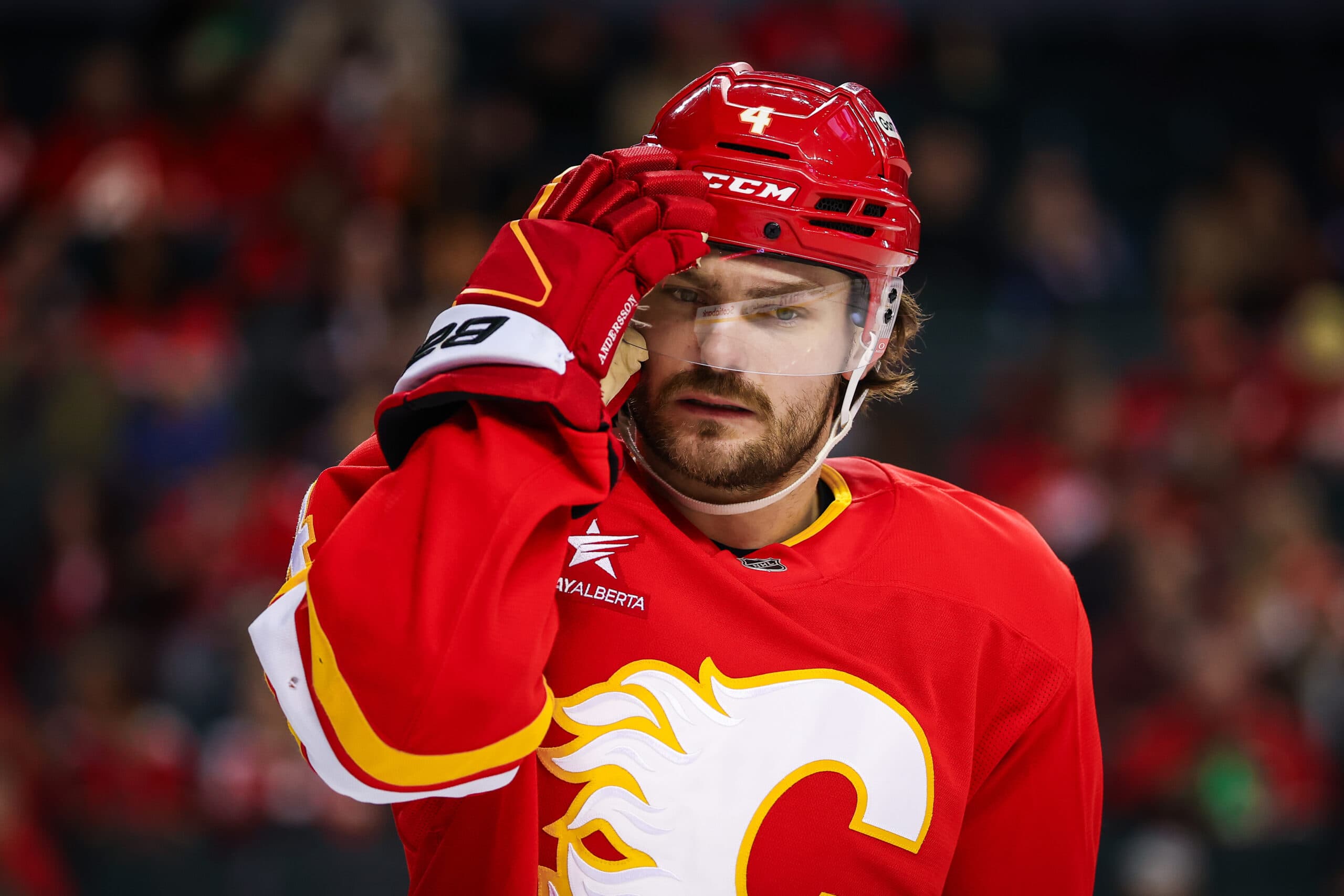 Flames defenseman Rasmus Andersson played through injury at World Championship