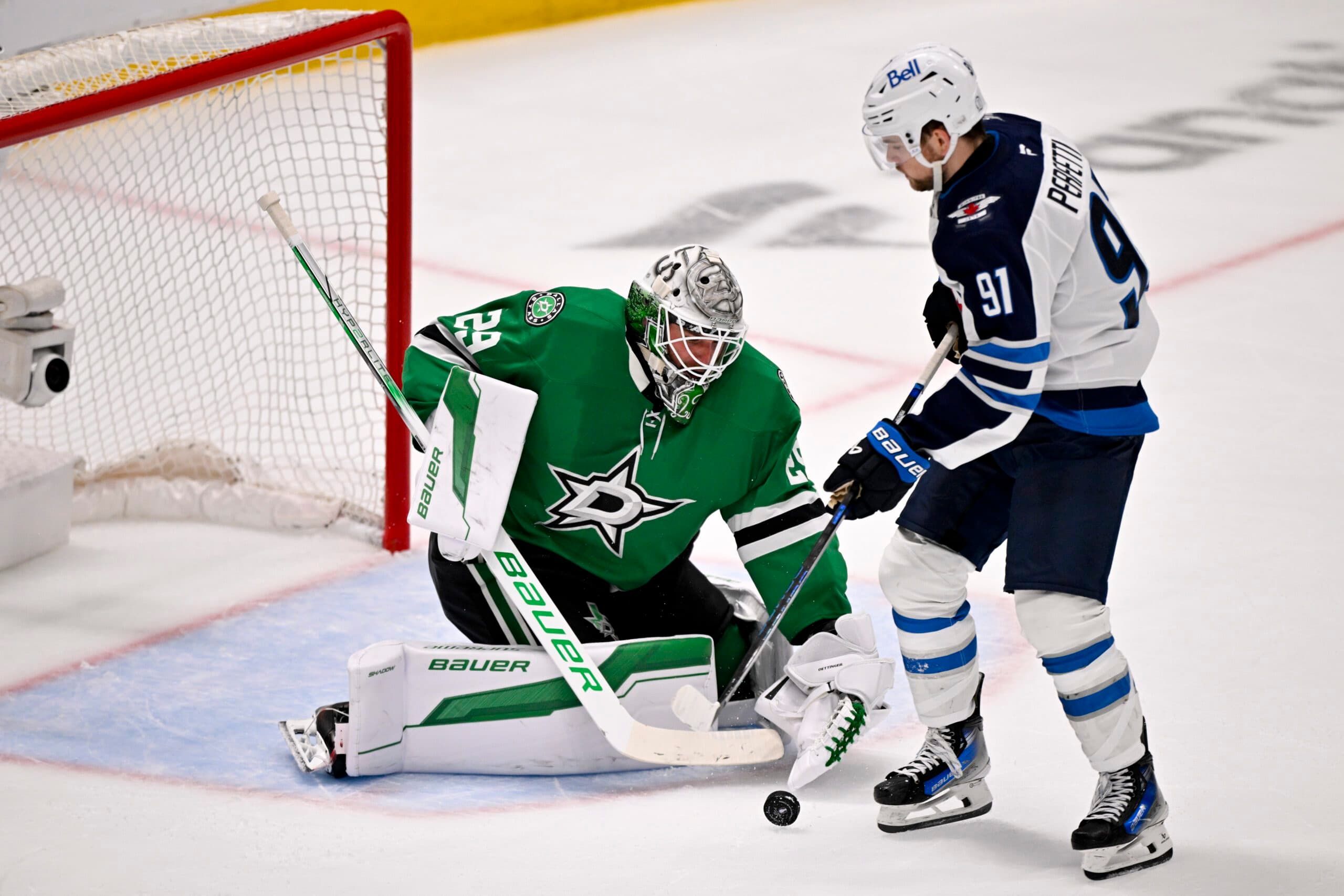 Jake Oettinger and Cole Perfetti