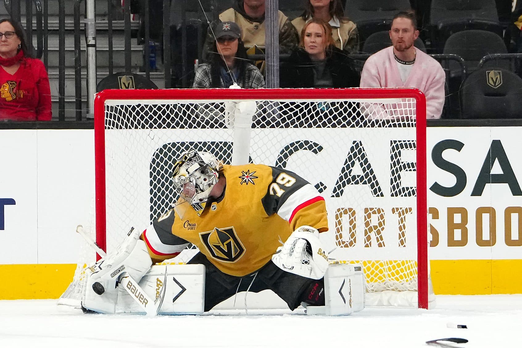 Golden Knights’ Carter Hart out day-to-day with lower-body injury