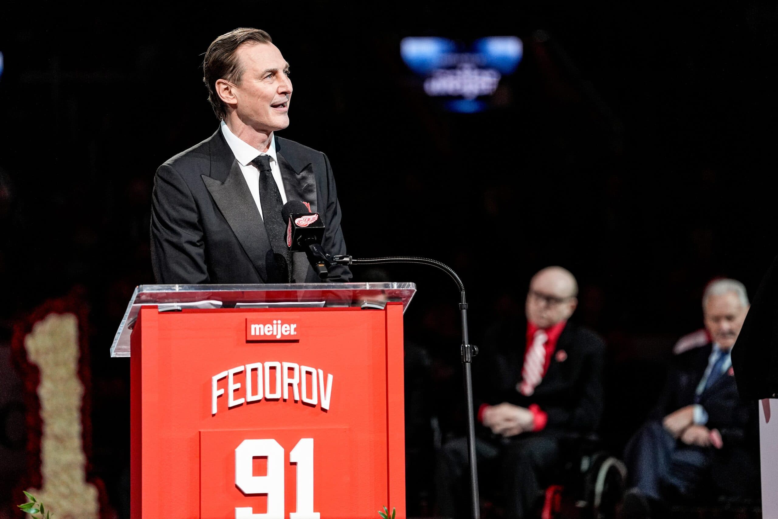 Fedorov ranks sixth on Detroit's all-time scoring list.