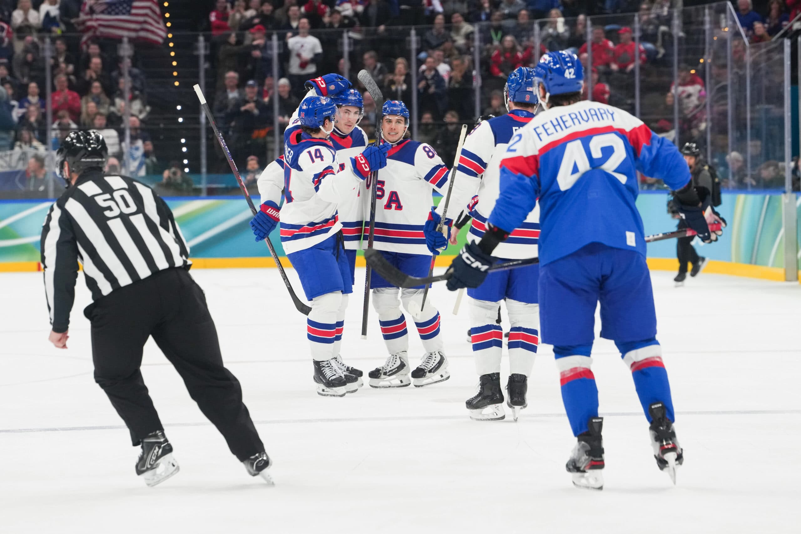 USA advances to men’s Olympic hockey finals after big win over Slovakia