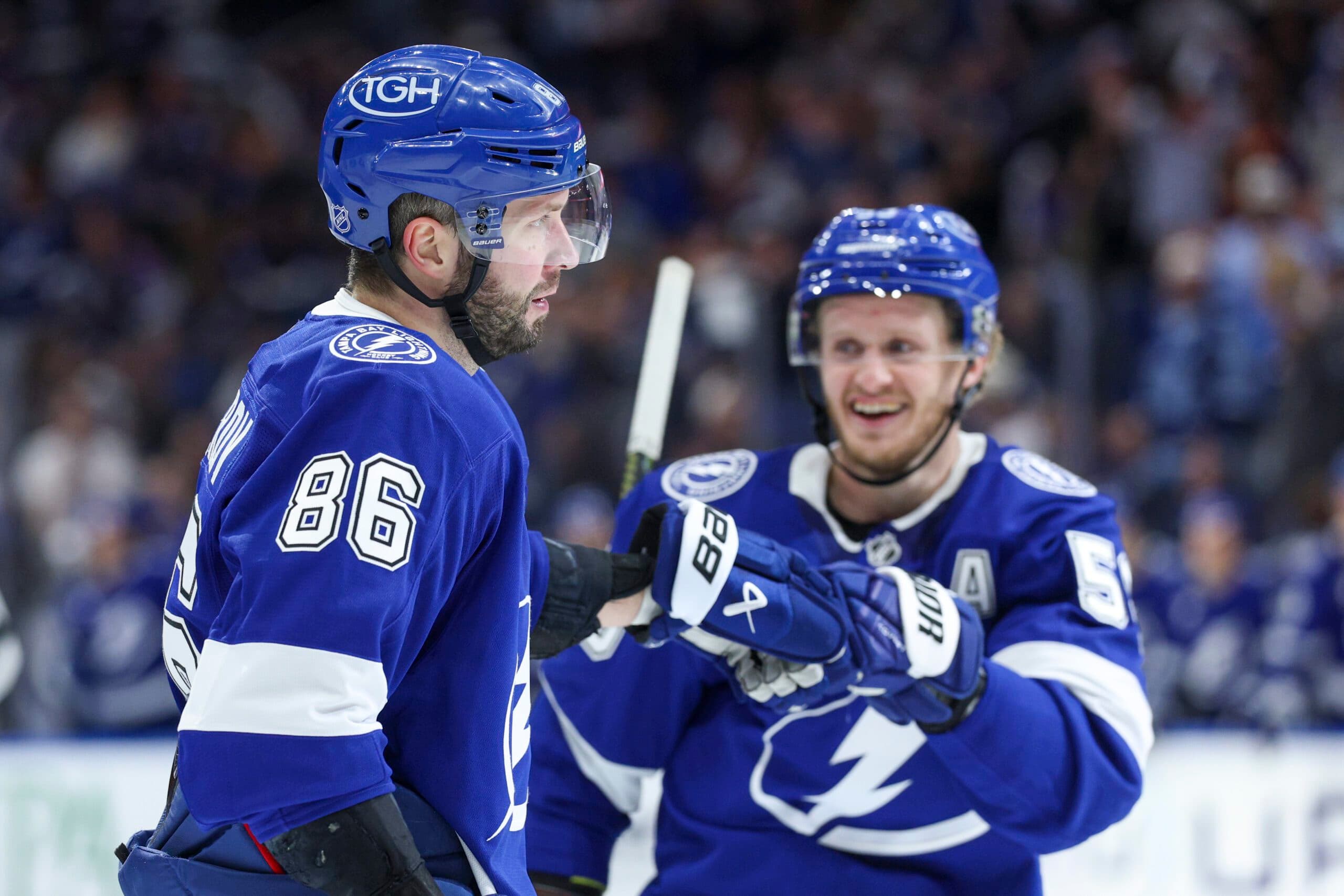 Nikita Kucherov and Jake Guentzel
