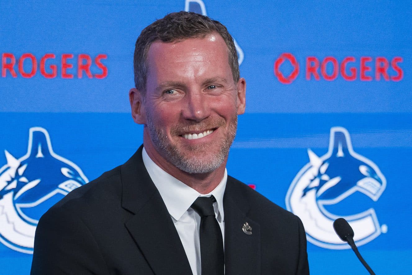 The Vancouver Canucks named Ryan Johnson their new general manger during a press conference at Rogers Arena.