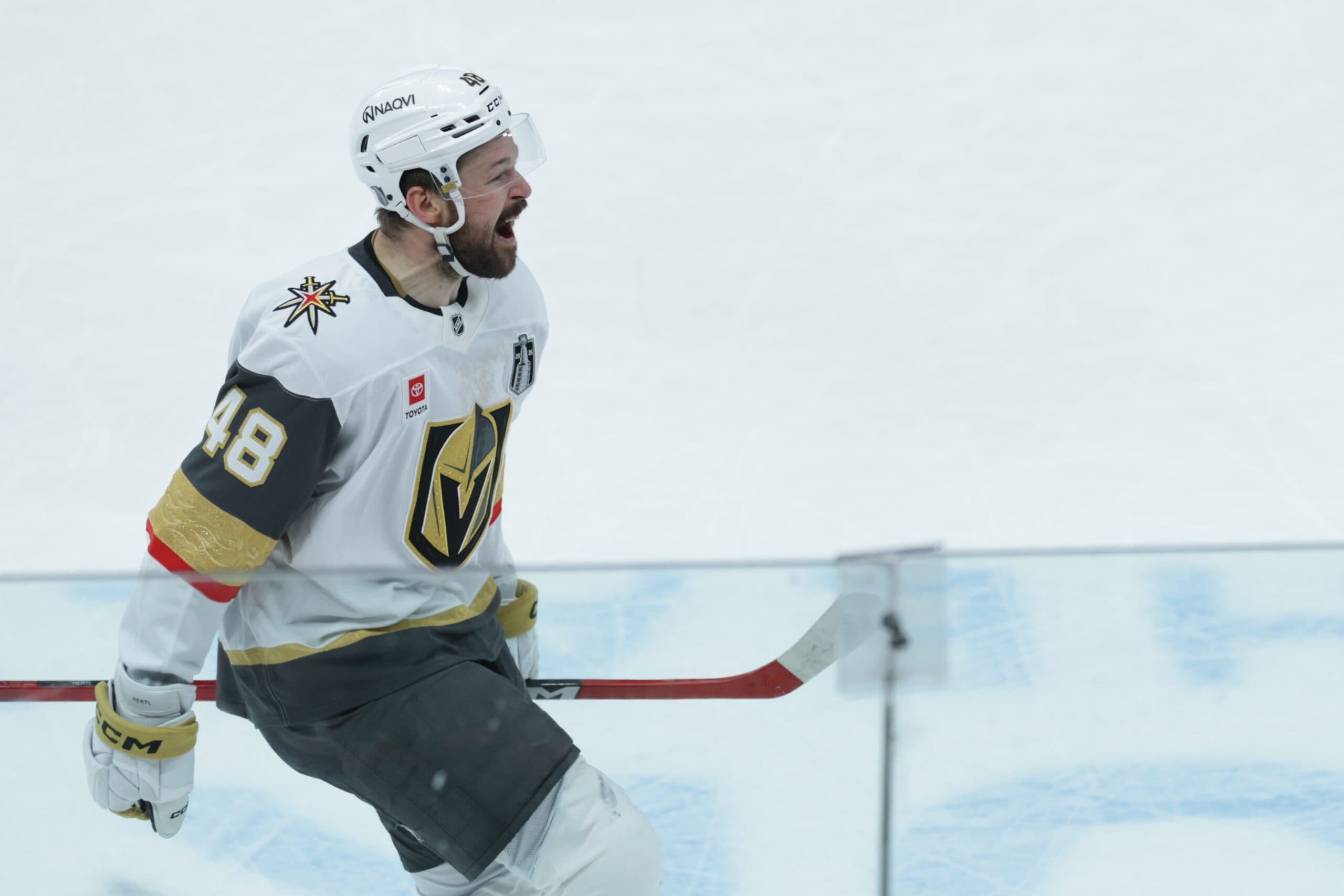 Hertl’s late goal gives Golden Knights Game 1 win over Hurricanes