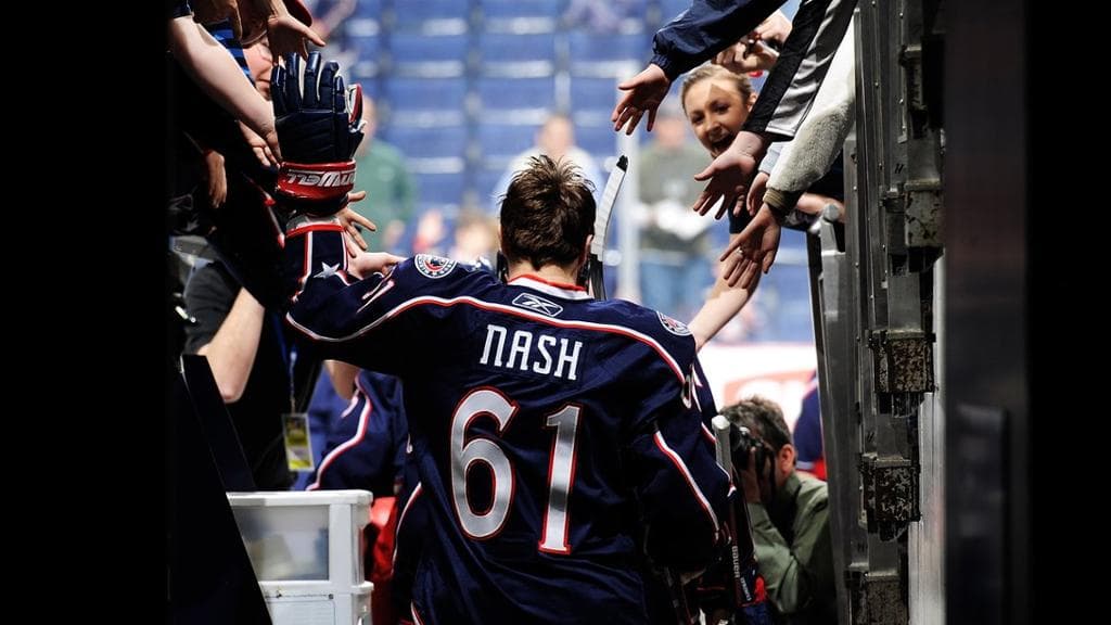 Rick Nash’s No. 61 will be the first jersey to be retired by the Columbus Blue Jackets