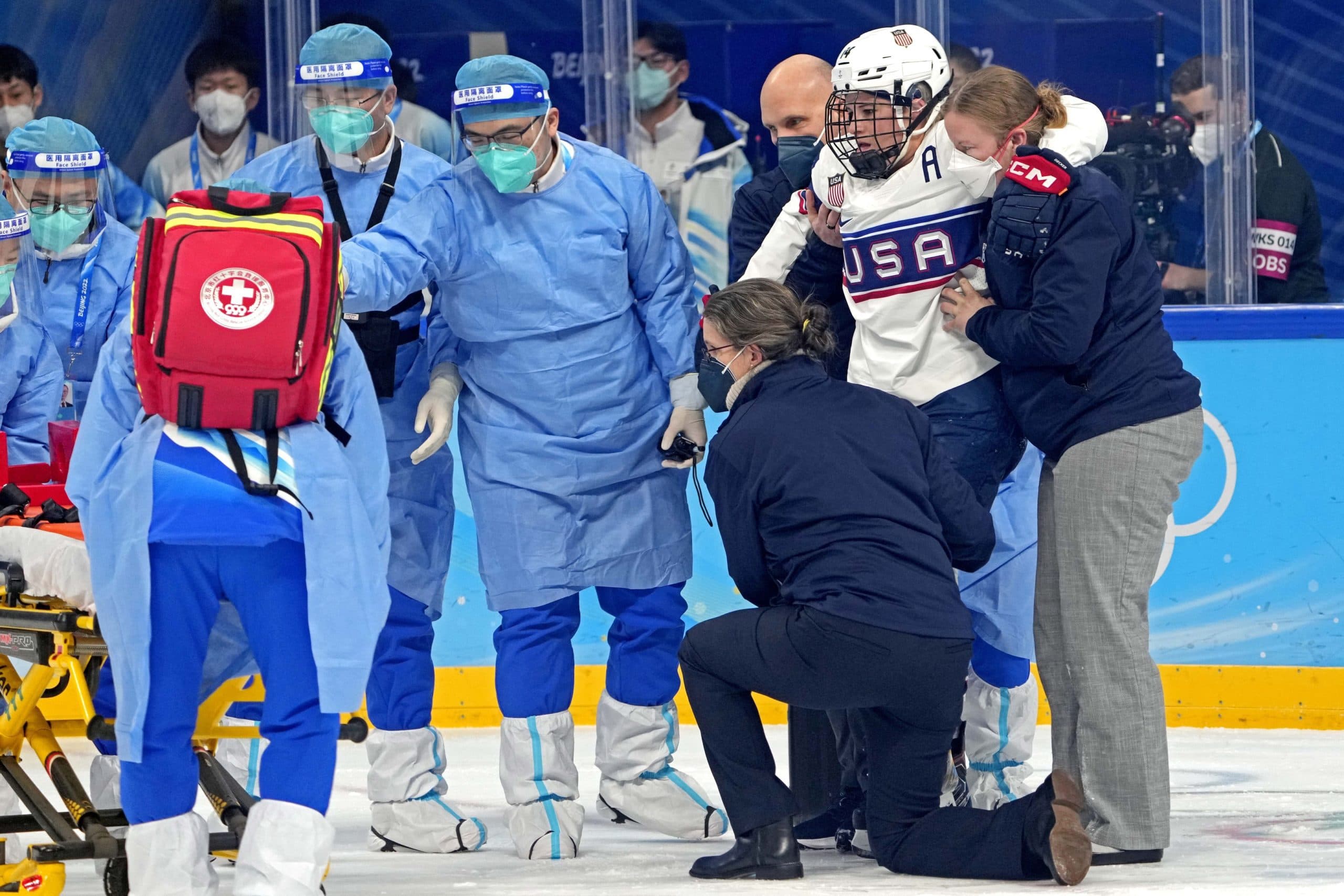 USA’s Brianna Decker will miss the rest of the Beijing Olympics with a leg injury