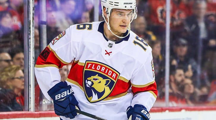 Florida Panthers’ Aleksander Barkov will not play tonight against San Jose Sharks