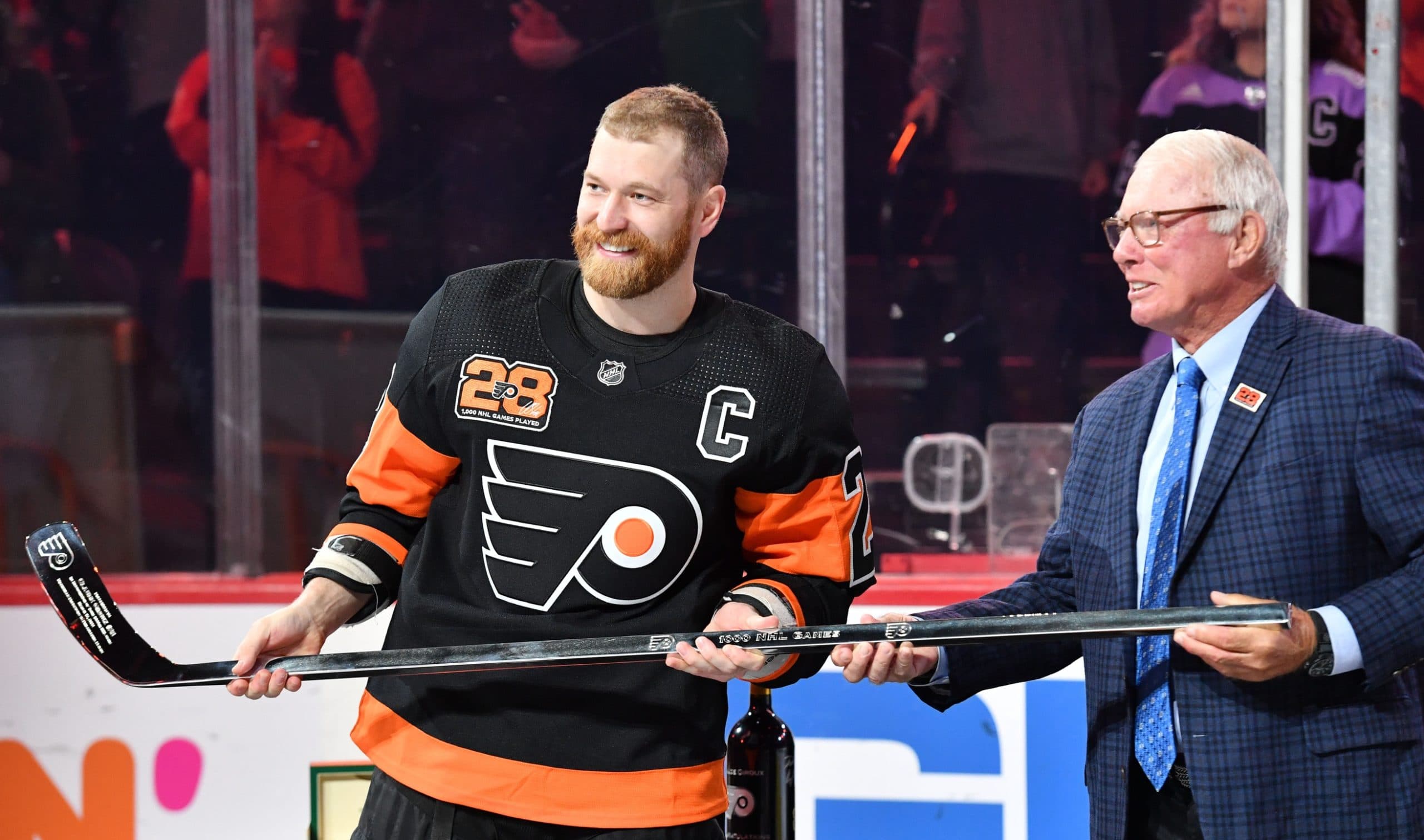 Claude Giroux plays in 1,000th NHL game