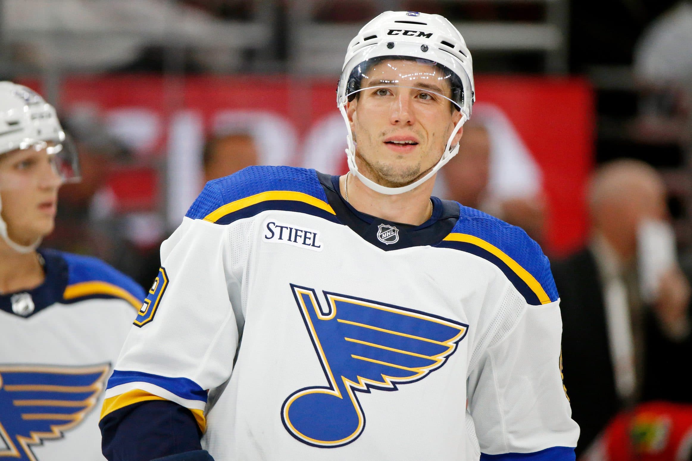 Blues sign forward Tyler Pitlick to one-year deal; Pavel Buchnevich on IR
