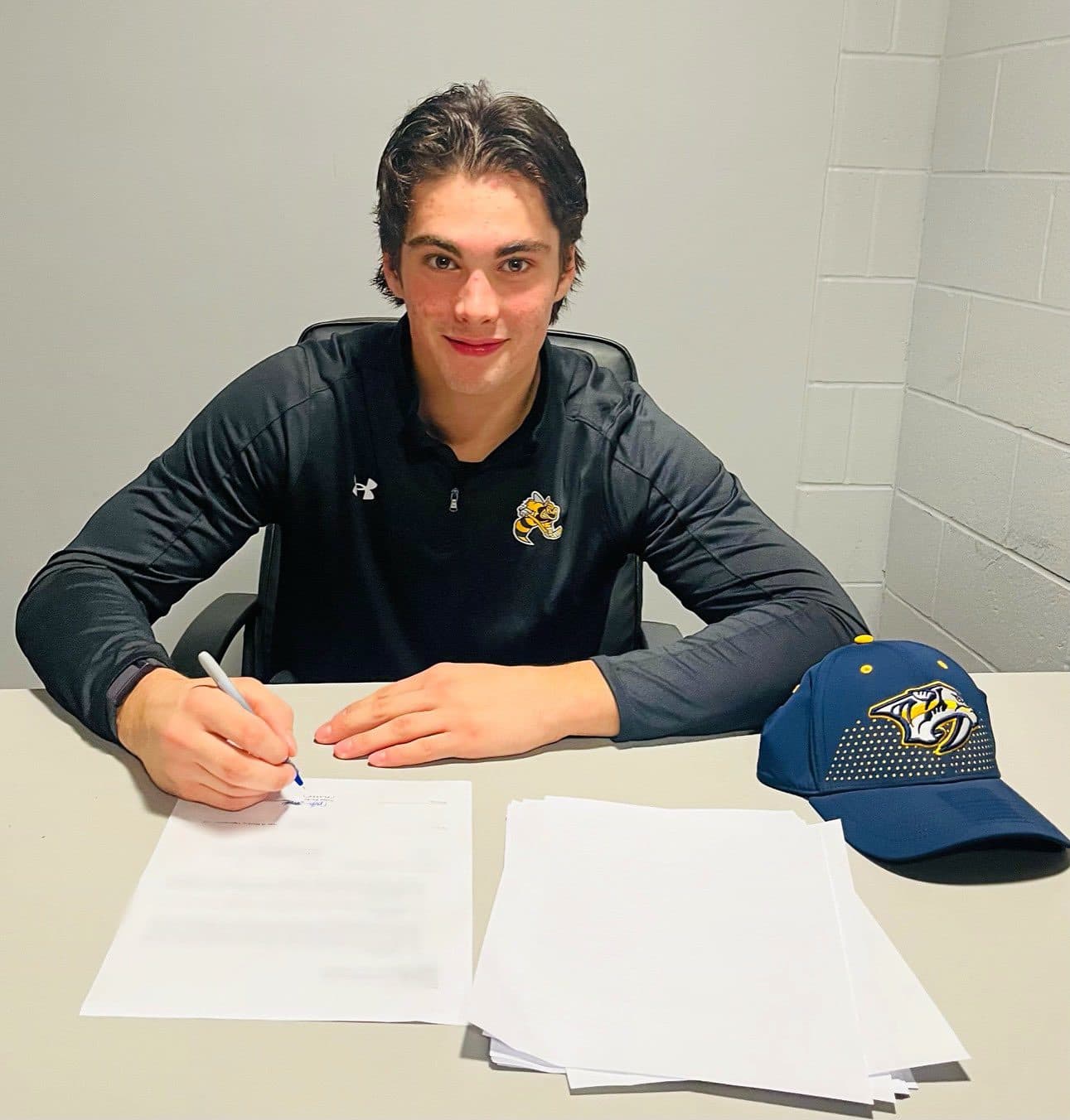 Nashville Predators sign Nolan Burke to a three-year entry-level contract