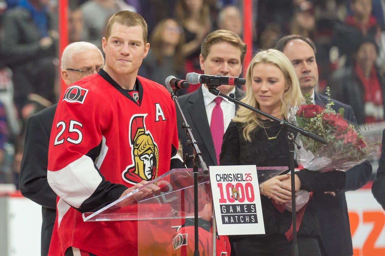 Senators to retire Chris Neil’s jersey number Feb. 17