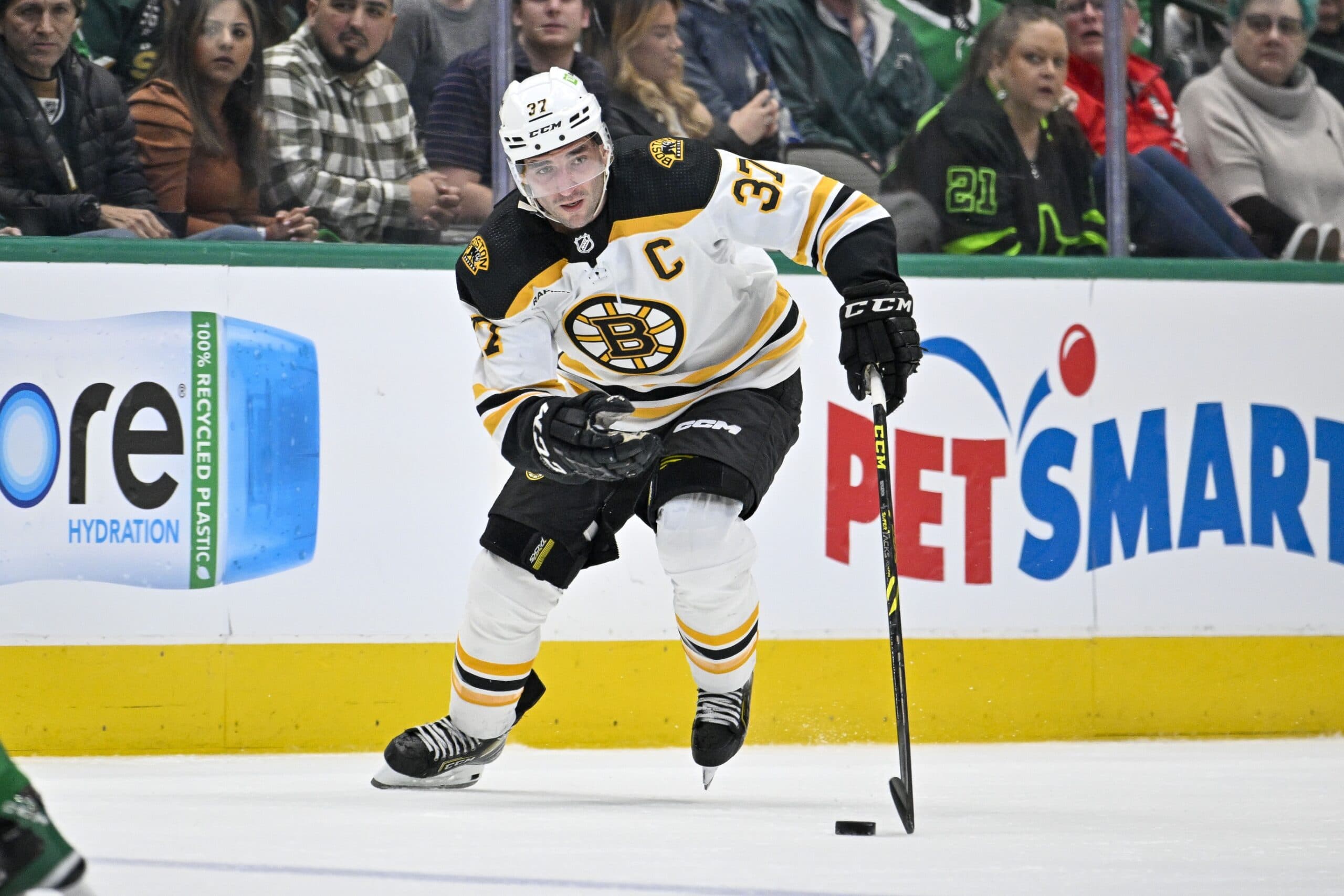 Patrice Bergeron, Joe Pavelski listed as game-time decisions for upcoming playoff games