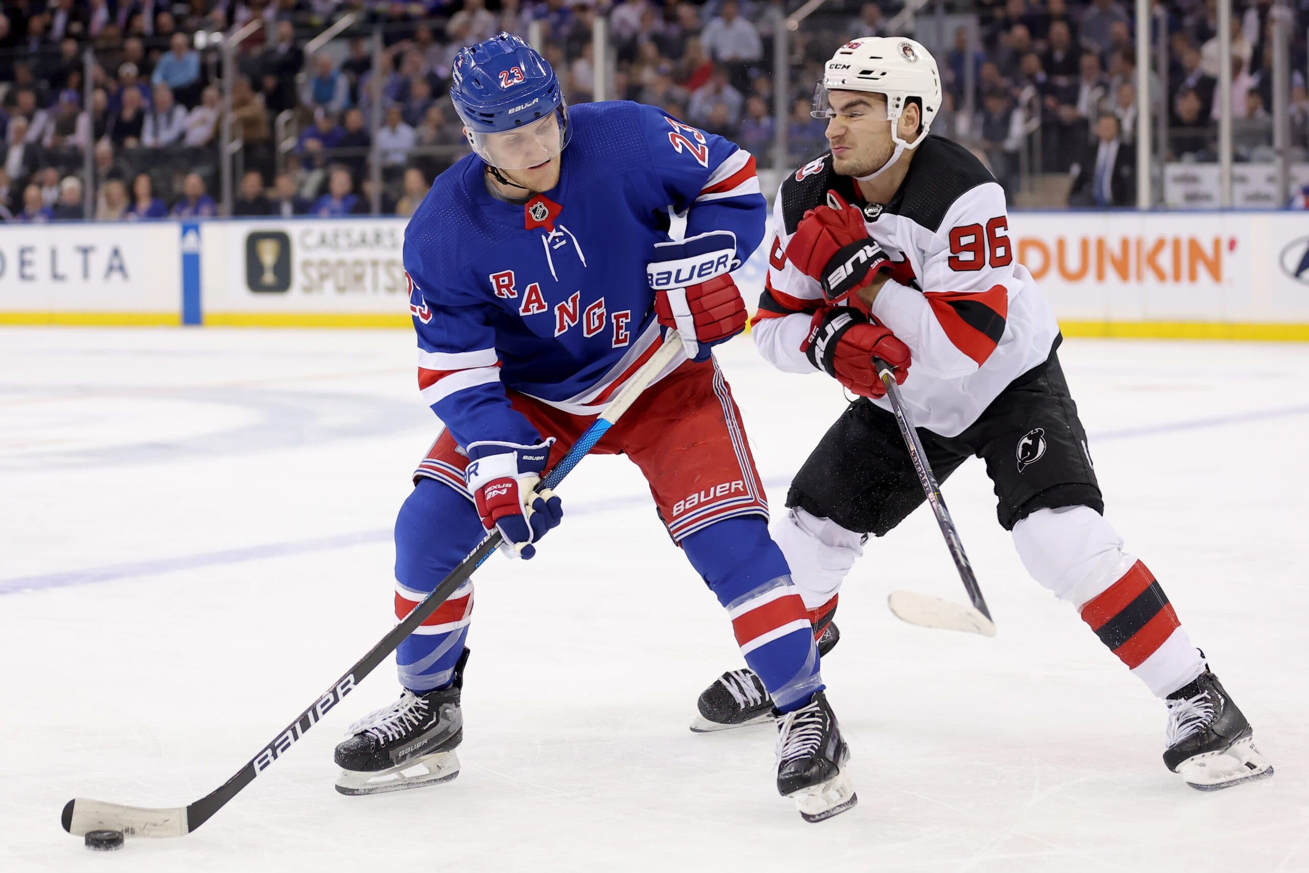 Who wins game five of the Devils/Rangers series?