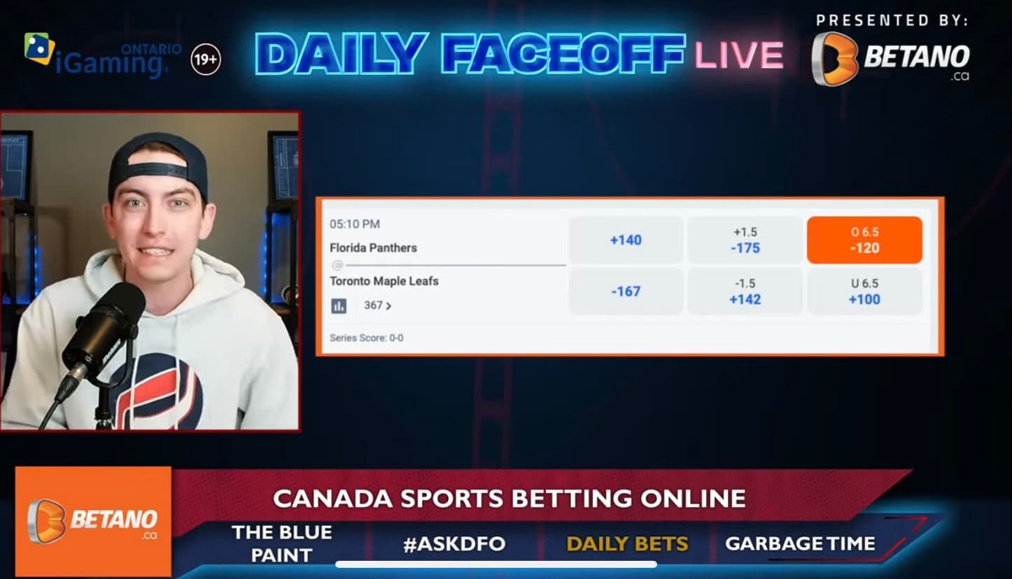 Betano Daily Bets: Panthers/Maple Leafs Over & Roope Hintz point prop