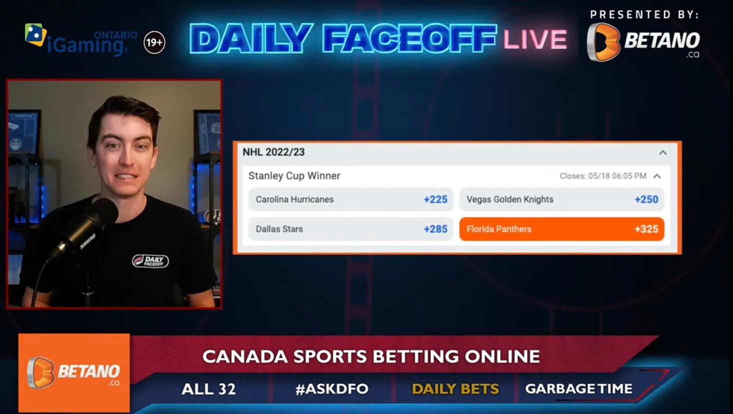 Betano Daily Bets: Live Stanley Cup Odds