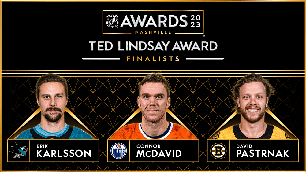 Connor McDavid, Erik Karlsson and David Pastrnak named 2023 Ted Lindsay Award finalists