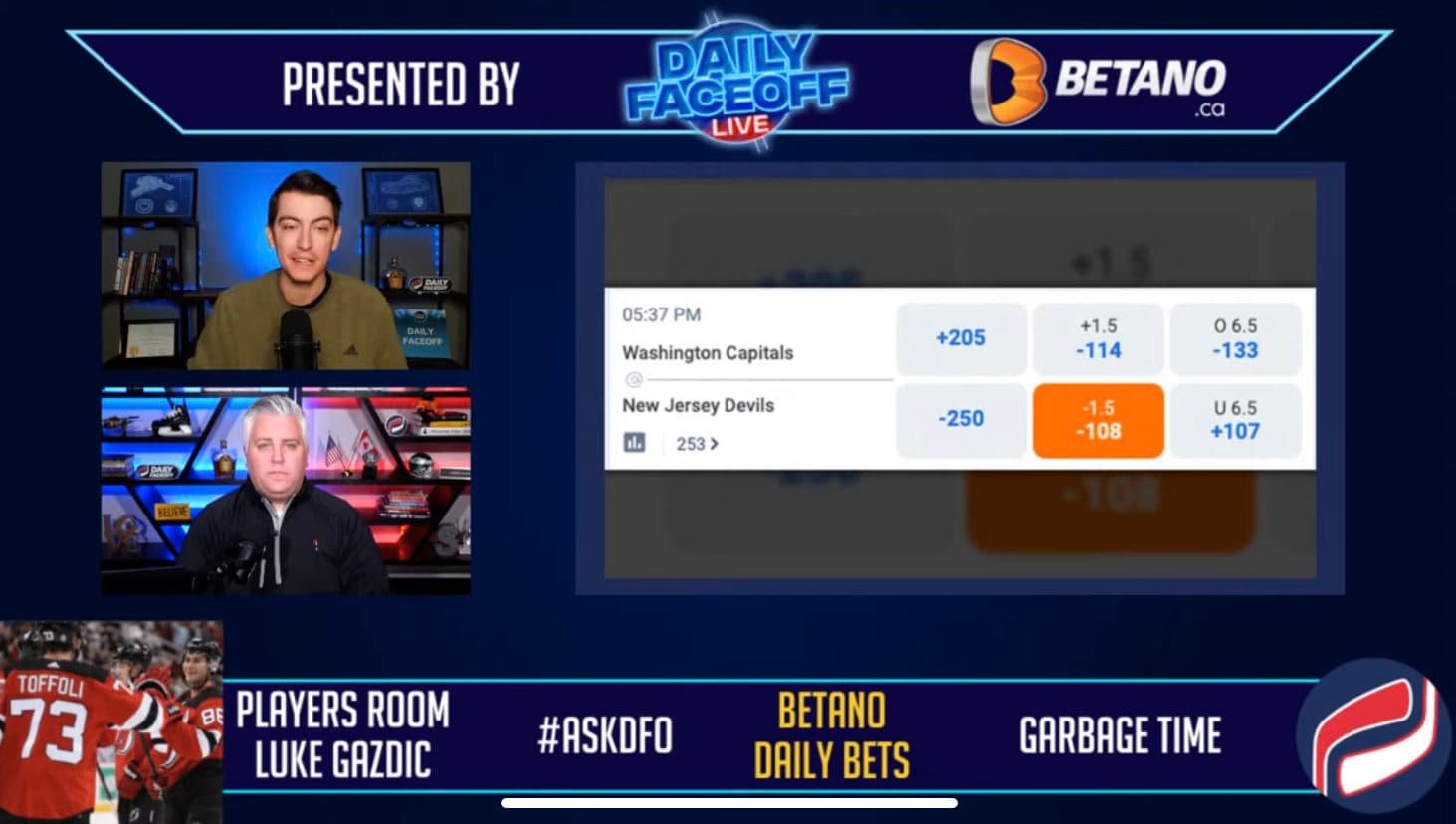 Betano Daily Bets: New Jersey Devils to win by 2