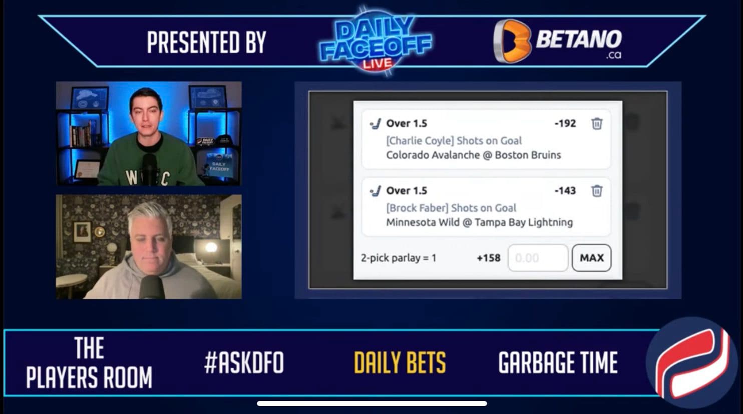 Betano Daily Bets: Maple Leafs Moneyline & Charlie Coyle/Brock Faber shot prop