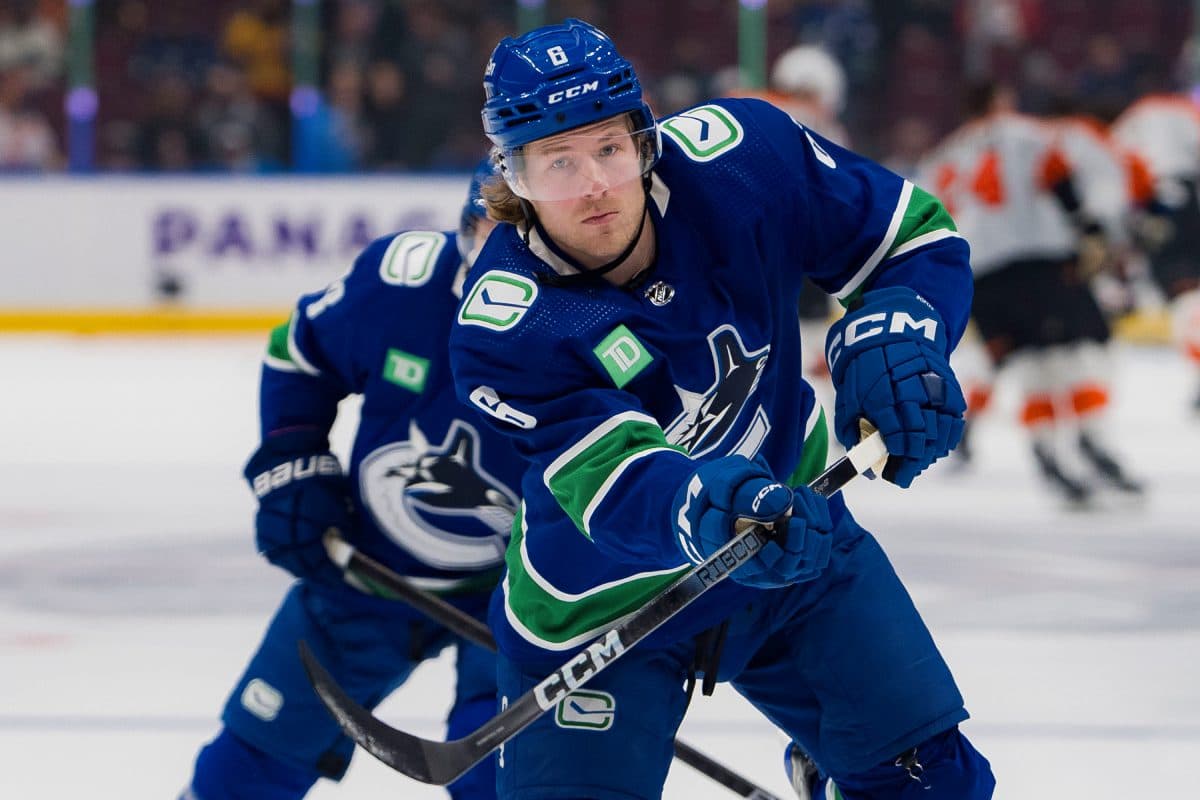 Vancouver Canucks right winger Brock Boeser