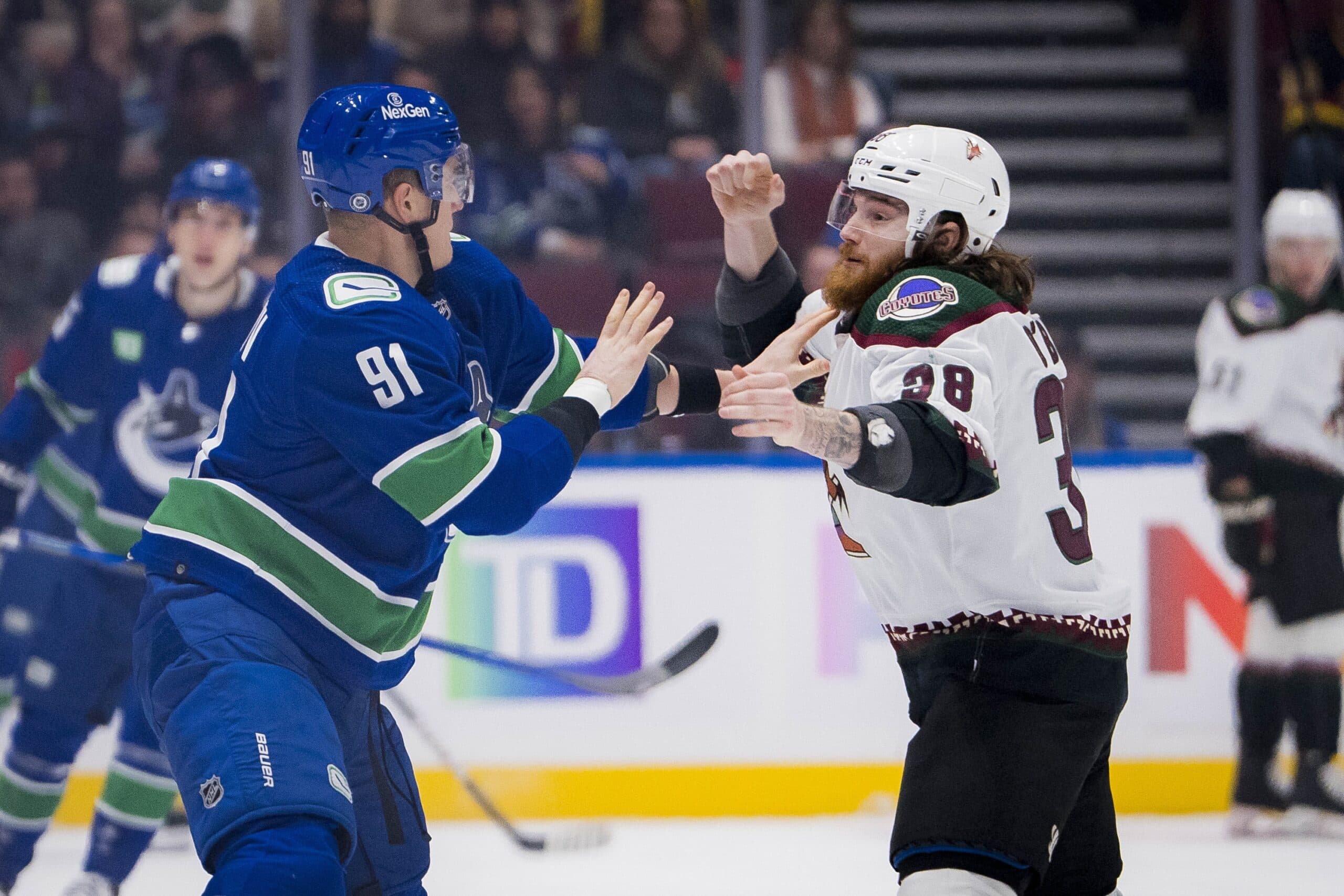Coyotes forward Liam O’Brien fined $2,018.23 for roughing Vancouver’s Sam Lafferty