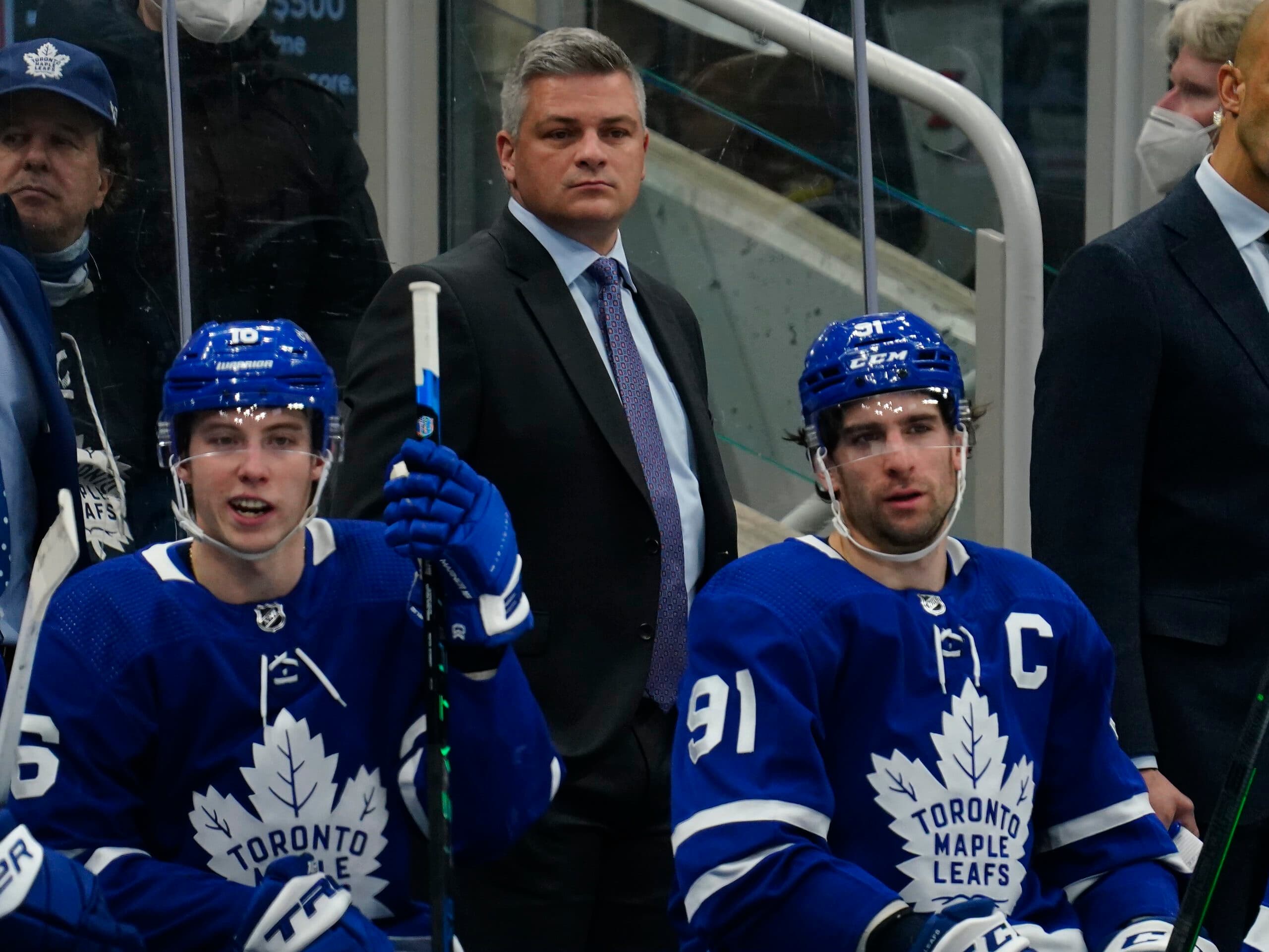 Maple Leafs’ John Tavares, Mitch Marner out with illness; Steeves, Hildeby called up