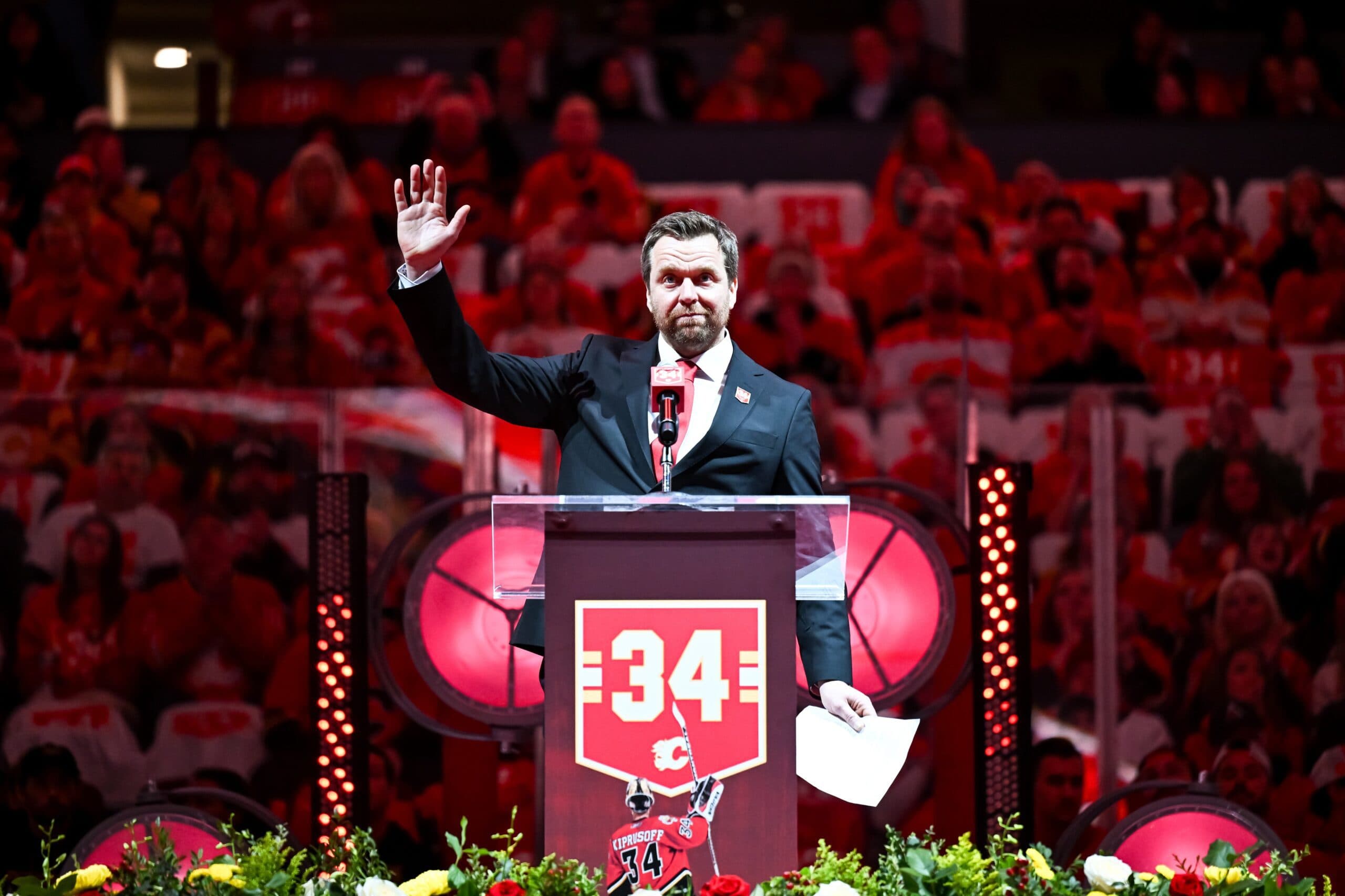 Calgary Flames retire Miikka Kiprusoff’s No. 34