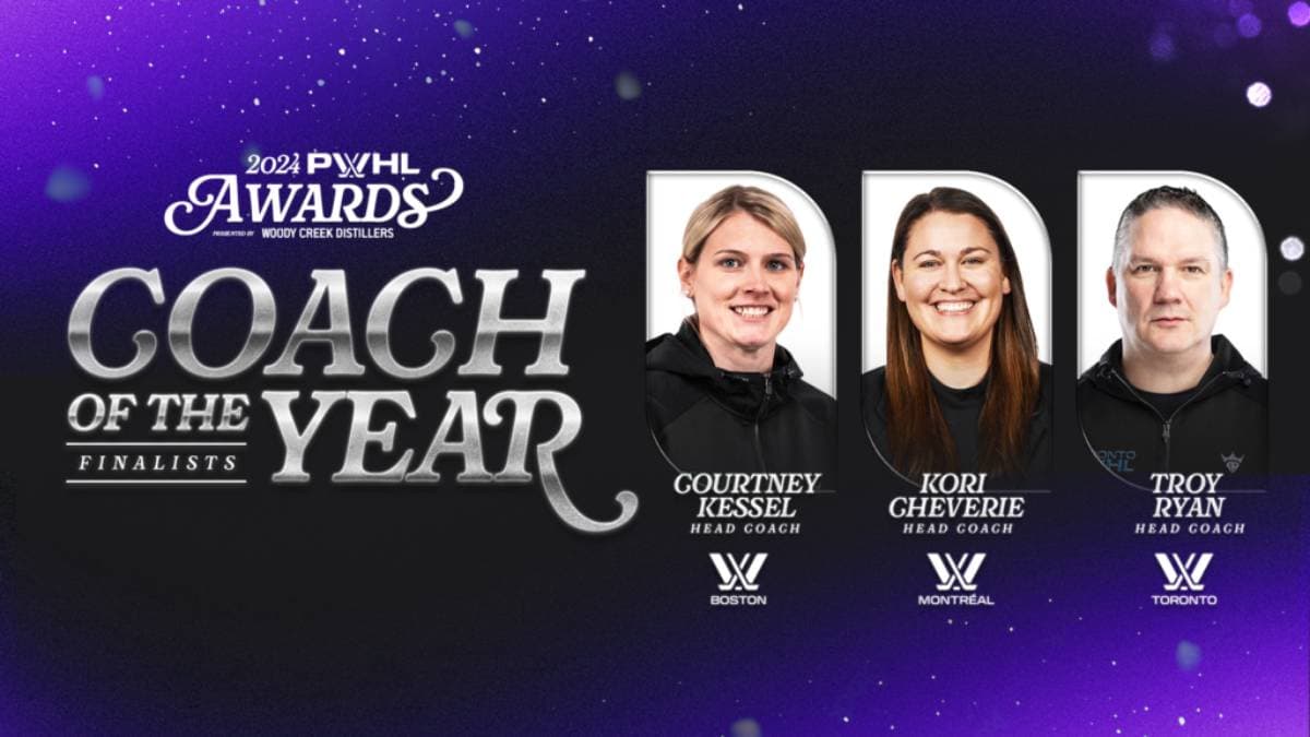 Cheverie, Kessel, Ryan named PWHL Coach of the Year finalists