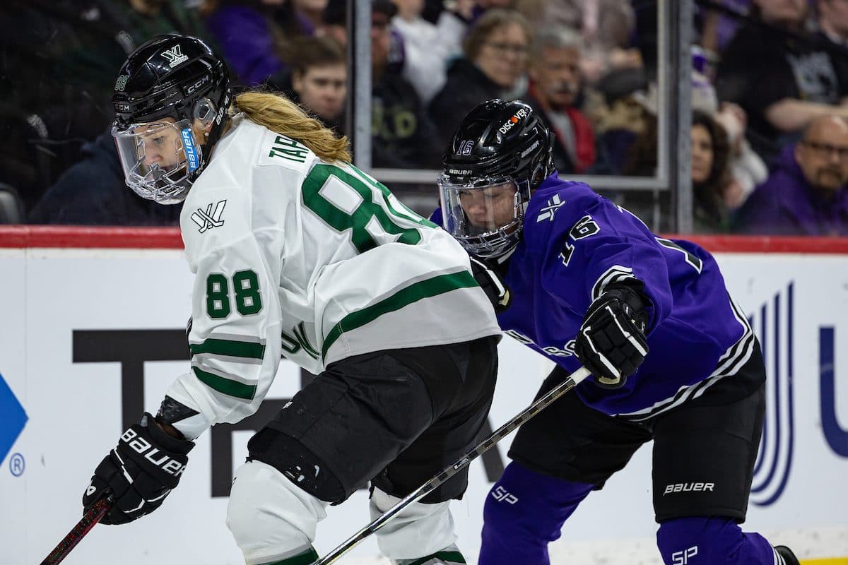 PWHL Boston forward Susanna Tapani, PWHL Minnesota defender Sophie Jaques
