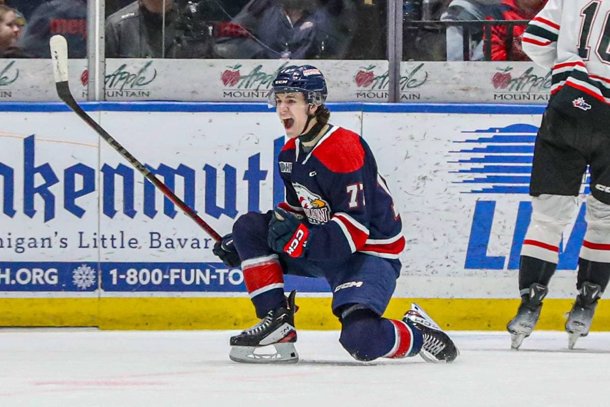 Saginaw Spirit forward Michael Misa