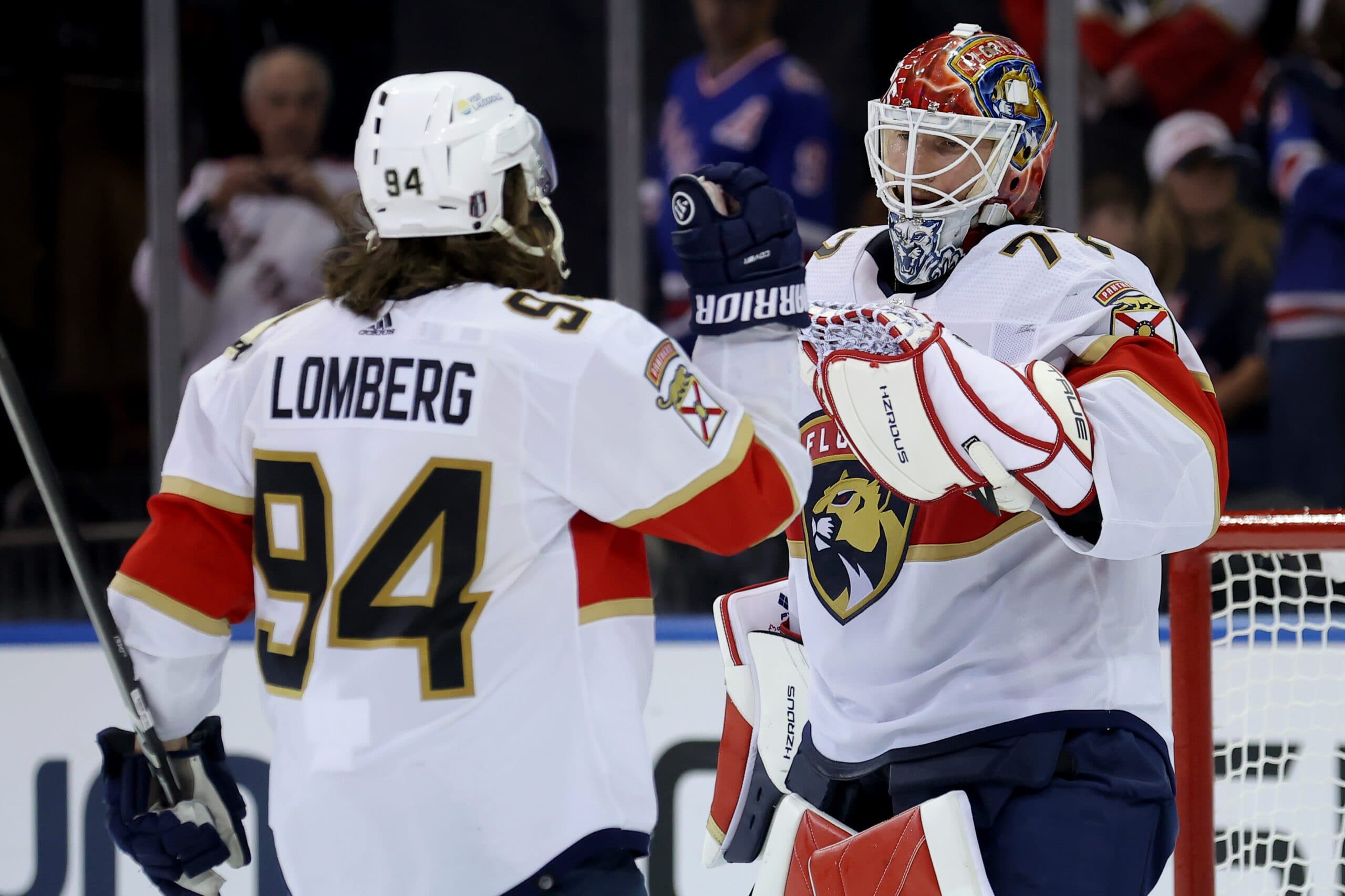 Ryan Lomberg and Sergei Bobrovsky