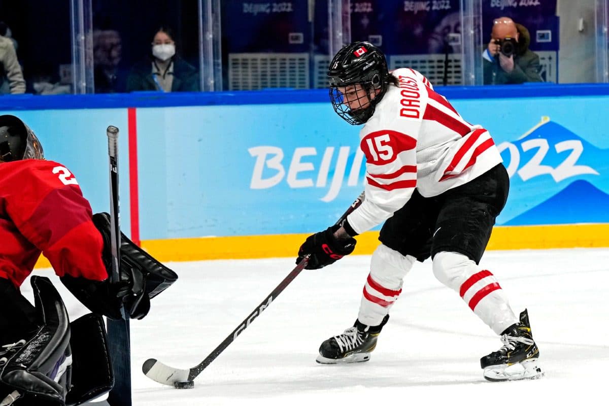 Team Canada forward Melodie Daoust