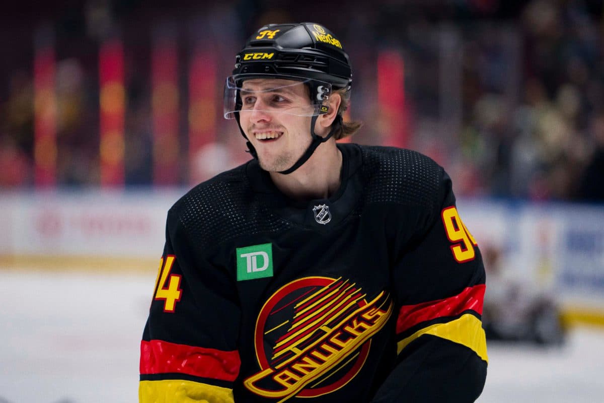 Vancouver Canucks forward Linus Karlsson