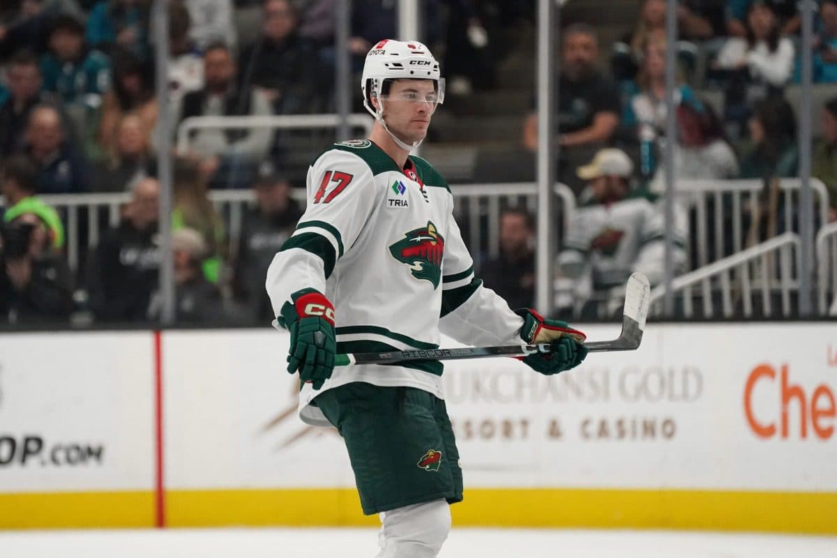 Minnesota Wild defenseman Declan Chisholm