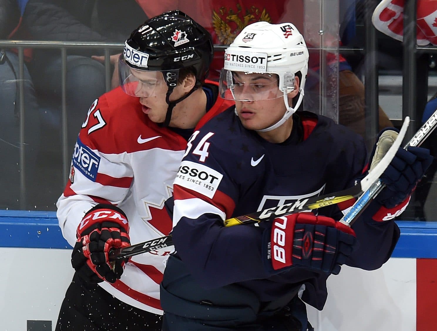 Connor McDavid and Auston Matthews, IIHF (Yuri Kuzmin/KHL)