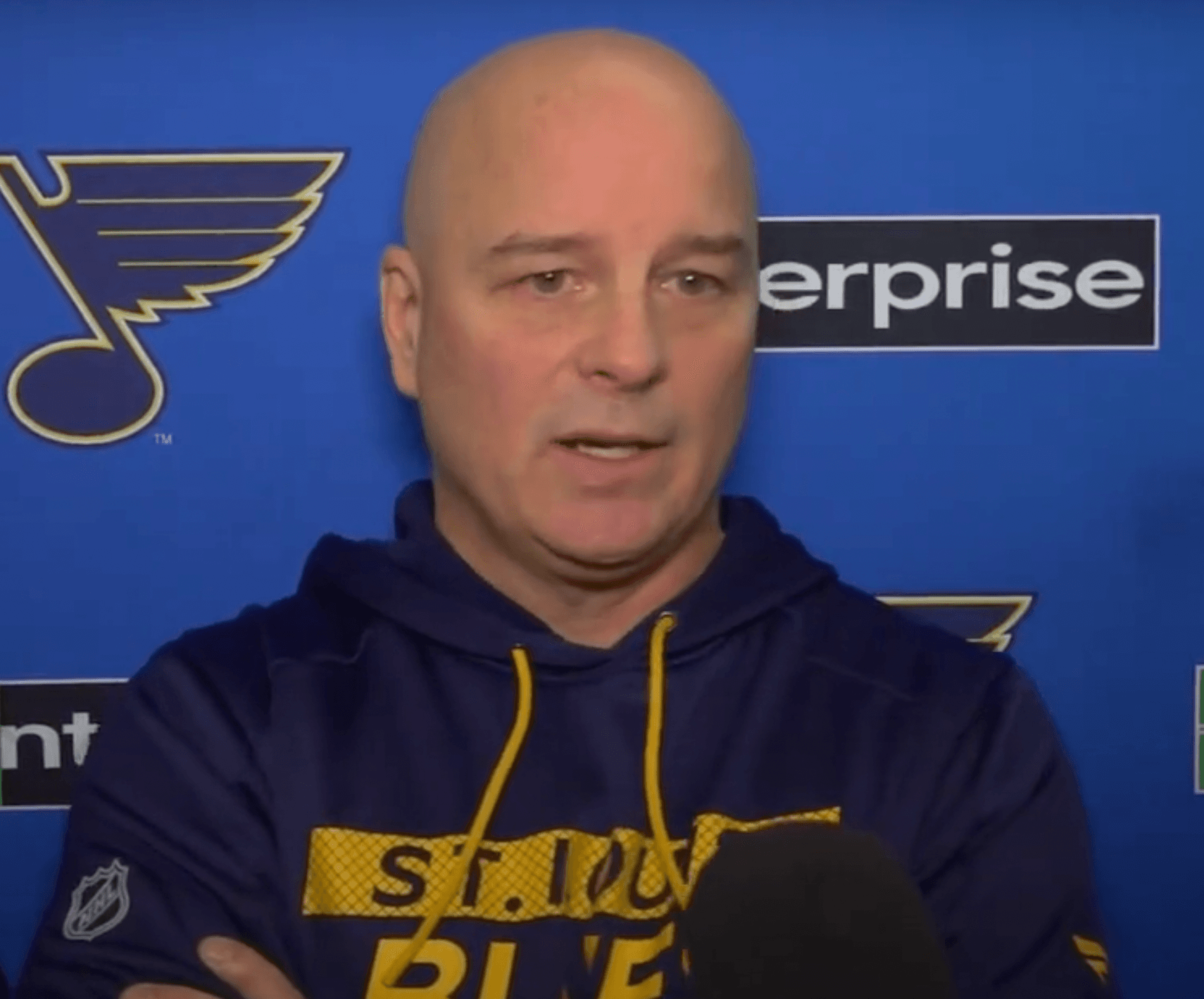 St. Louis Blues coach Jim Montgomery